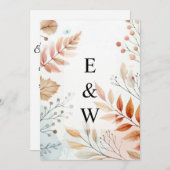 Minimalistische Kalligraphie Einladung (Vorne/Hinten)