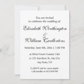 Minimalistische Kalligraphie Einladung (Rückseite)