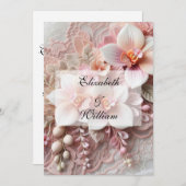 Minimalistische Kalligraphie Einladung (Vorne/Hinten)