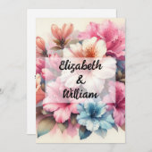 Minimalistische Kalligraphie Einladung (Vorne/Hinten)