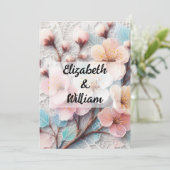 Minimalistische Kalligraphie Einladung (Stehend Vorderseite)