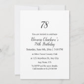 Minimalistische Kalligraphie Einladung (Rückseite)