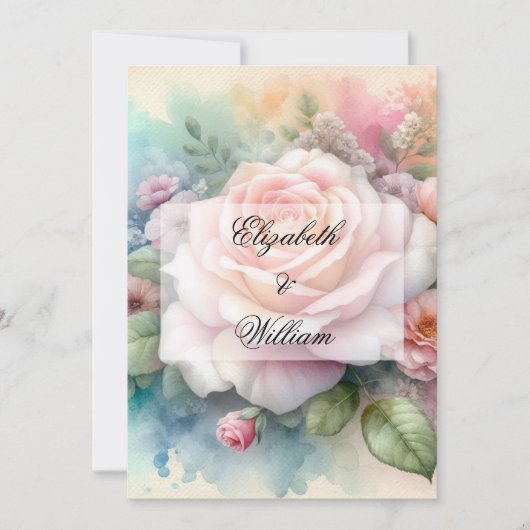 Minimalistische Kalligraphie Einladung (Vorderseite)