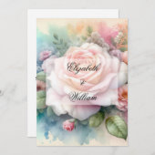 Minimalistische Kalligraphie Einladung (Vorne/Hinten)