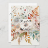 Minimalistische Kalligraphie Einladung (Vorne/Hinten)