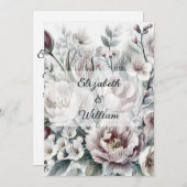 Minimalistische Kalligraphie Einladung (Vorne/Hinten)