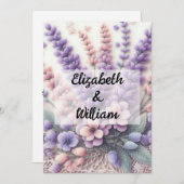 Minimalistische Kalligraphie Einladung (Vorne/Hinten)