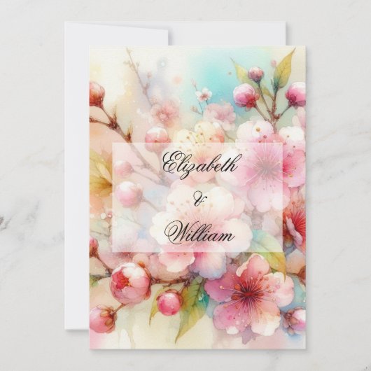 Minimalistische Kalligraphie Einladung (Vorderseite)