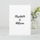 Minimalistische Kalligraphie Einladung (Stehend Vorderseite)