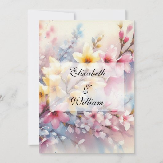 Minimalistische Kalligraphie Einladung (Vorderseite)