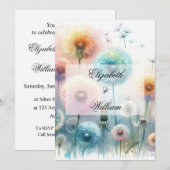 Minimalistische Kalligraphie Einladung (Vorne/Hinten)