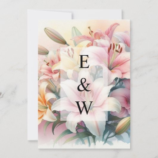 Minimalistische Kalligraphie Einladung (Vorderseite)