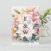 Minimalistische Kalligraphie Einladung (Stehend Vorderseite)