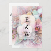 Minimalistische Kalligraphie Einladung (Vorne/Hinten)