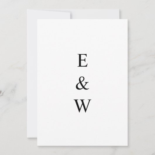 Minimalistische Kalligraphie Einladung (Vorderseite)