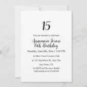 Minimalistische Kalligraphie Einladung (Rückseite)