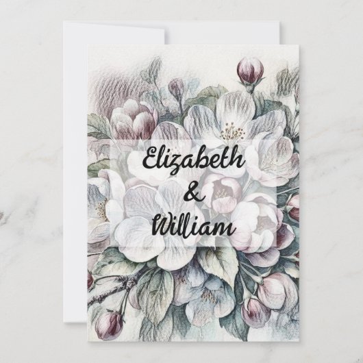 Minimalistische Kalligraphie Einladung (Vorderseite)