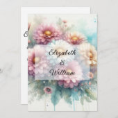 Minimalistische Kalligraphie Einladung (Vorne/Hinten)