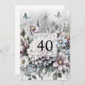 Minimalistische Kalligraphie Einladung (Vorne/Hinten)