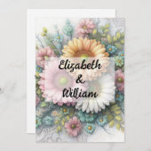 Minimalistische Kalligraphie Einladung (Vorne/Hinten)