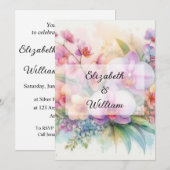 Minimalistische Kalligraphie Einladung (Vorne/Hinten)