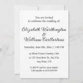 Minimalistische Kalligraphie Einladung (Rückseite)