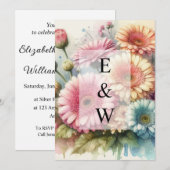 Minimalistische Kalligraphie Einladung (Vorne/Hinten)