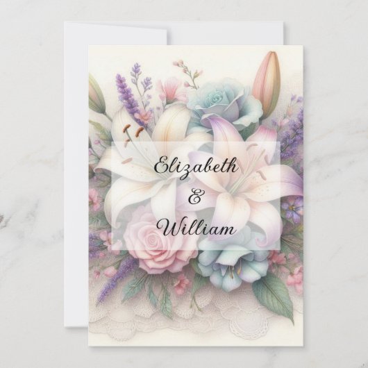 Minimalistische Kalligraphie Einladung (Vorderseite)