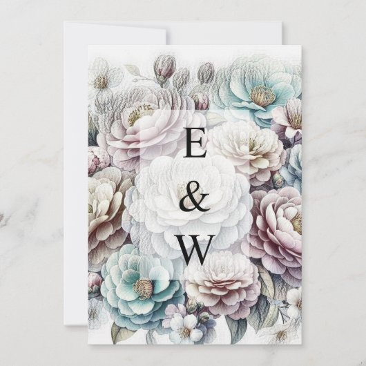 Minimalistische Kalligraphie Einladung (Vorderseite)