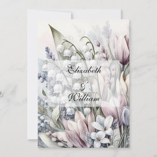 Minimalistische Kalligraphie Einladung (Vorderseite)