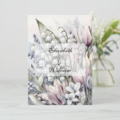 Minimalistische Kalligraphie Einladung (Stehend Vorderseite)