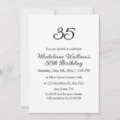 Minimalistische Kalligraphie Einladung (Rückseite)