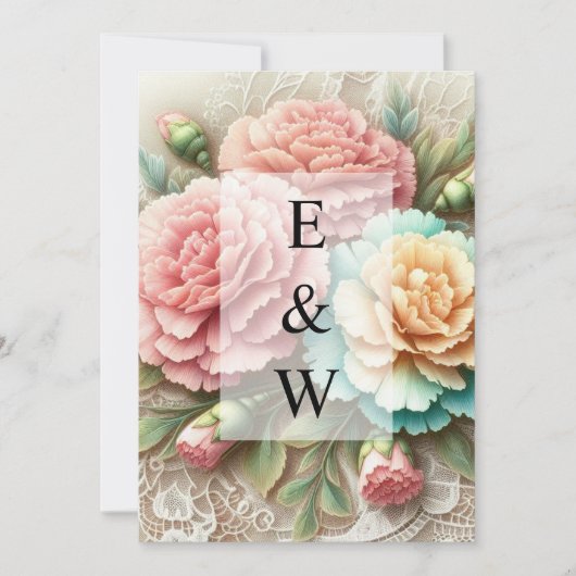 Minimalistische Kalligraphie Einladung (Vorderseite)