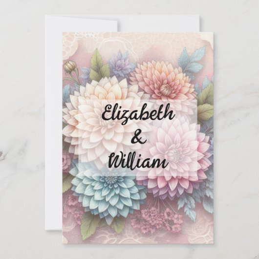 Minimalistische Kalligraphie Einladung (Vorderseite)