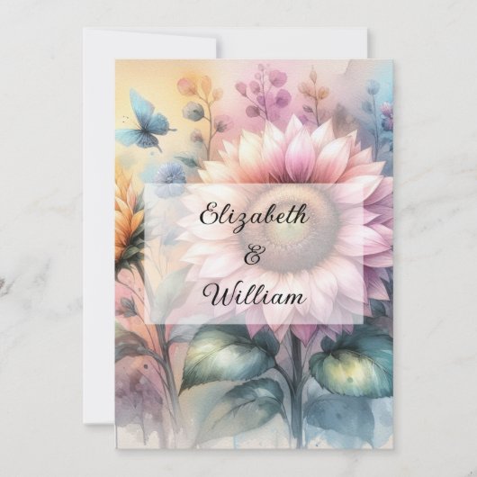 Minimalistische Kalligraphie Einladung (Vorderseite)