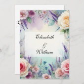 Minimalistische Kalligraphie Einladung (Vorne/Hinten)