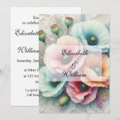 Minimalistische Kalligraphie Einladung (Vorne/Hinten)