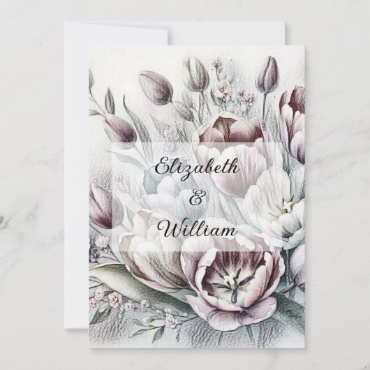 Minimalistische Kalligraphie Einladung (Vorderseite)