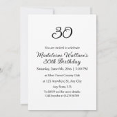 Minimalistische Kalligraphie Einladung (Rückseite)