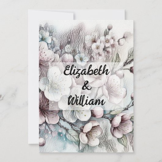 Minimalistische Kalligraphie Einladung (Vorderseite)