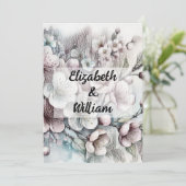 Minimalistische Kalligraphie Einladung (Stehend Vorderseite)