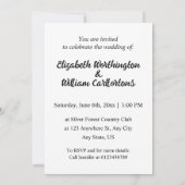 Minimalistische Kalligraphie Einladung (Rückseite)