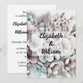 Minimalistische Kalligraphie Einladung (Vorne/Hinten)