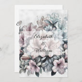 Minimalistische Kalligraphie Einladung (Vorne/Hinten)