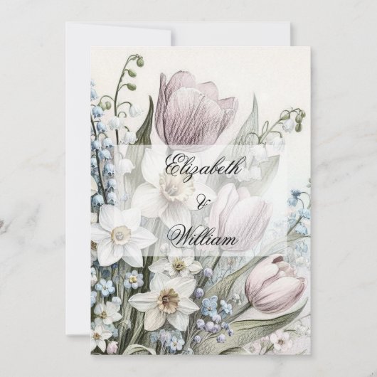 Minimalistische Kalligraphie Einladung (Vorderseite)