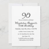 Minimalistische Kalligraphie Einladung (Rückseite)