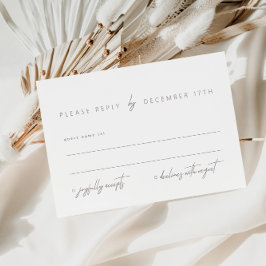 Minimalistische Kalligraphie Elegante Moderne RSVP