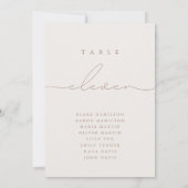 Minimalistische Kalligraphie Elfenbein Eleven Tisc (Rückseite)