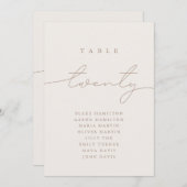 Minimalistische Kalligraphie Elfenbeinische Tischn (Vorne/Hinten)