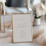 Minimalistische Kalligraphie Elfenbeinoberste Tisc<br><div class="desc">Das Design besticht durch einen handgeschriebenen Schriftart und modernes minimalistisches Design. Konzipiert zur Koordination mit der "Natural Glam" Wedding Invitation Collection. Um Details zu ändern, klicken Sie auf "Diese Vorlage personalisieren", "Details". Um den Text zu verschieben oder die Größe, den Schriftart oder die Farbe zu ändern, klicken Sie auf "Bearbeiten...</div>
